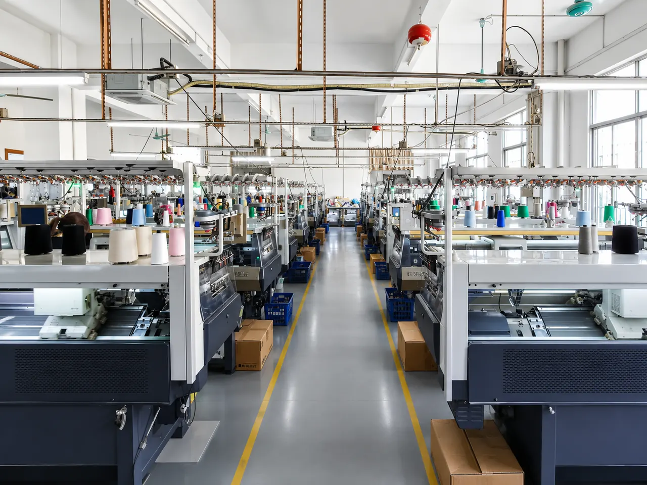 Dalang knitwear factory with computerized flat knitting machines